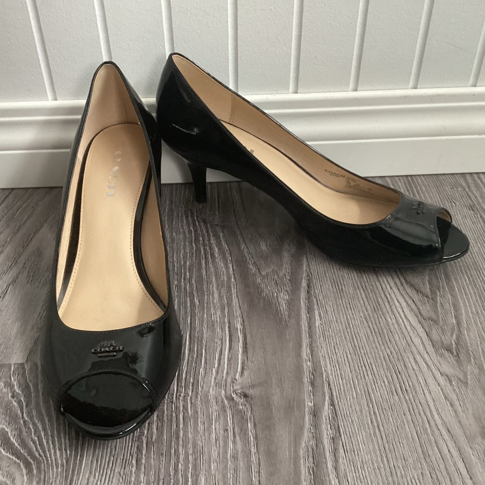 Coach Delilah Peep Toe Pumps sz10